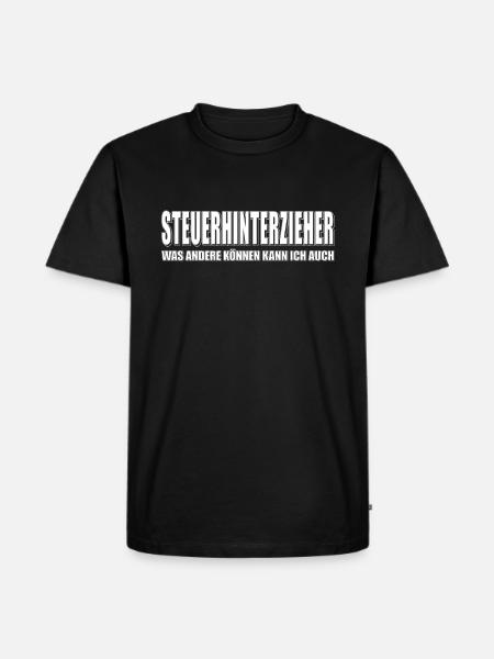 STEUERHINTERZIEHER - Männer Premium Bio T-Shirt - Schwarz