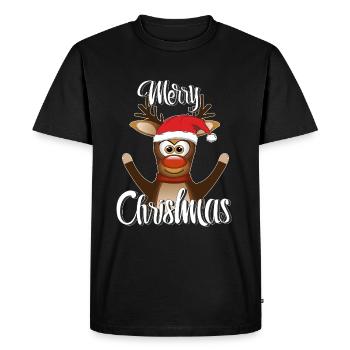 NOËL RENNES JOYEUX NOËL - T-shirt Premium bio Homme - noir - Devant - Nico (187cm)