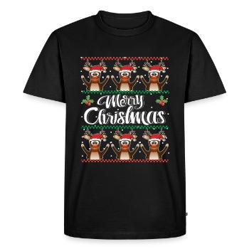 NOËL RENNES JOYEUX NOËL - T-shirt Premium bio Homme - noir - Devant - Nico (187cm)