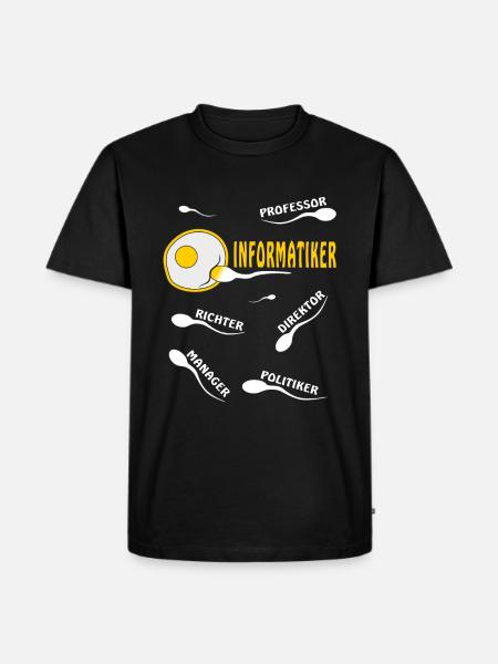 INFORMATIKER - Männer Premium Bio T-Shirt - Schwarz