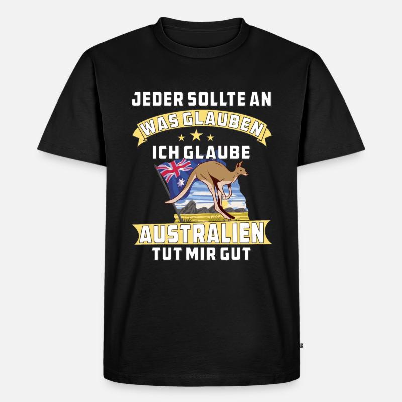AUSTRALIEN TUT MIR GUT - Männer Premium Bio T-Shirt - Schwarz