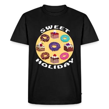 DOUX SÉJOUR - T-shirt Premium bio Homme - noir - Devant - Nico (187cm)