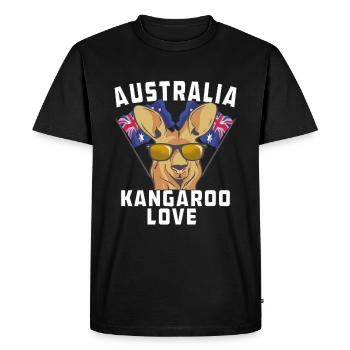 AUSTRALIE KANGOUROU AMOUR - T-shirt Premium bio Homme - noir - Devant - Nico (187cm)