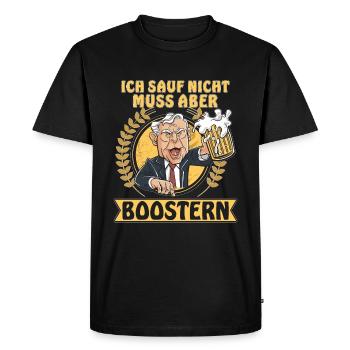 JE NE BOIS PAS, MAIS JE DOIS BOOSTER - T-shirt Premium bio Homme - noir - Devant - Nico (187cm)