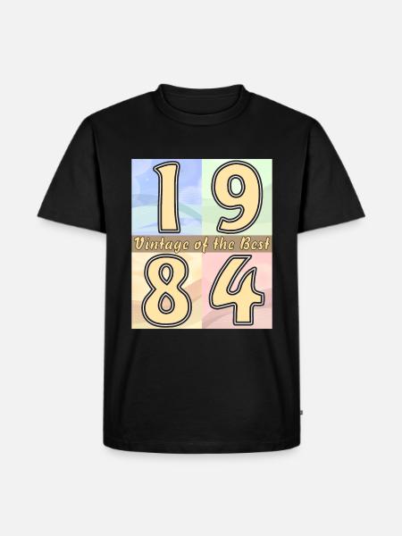 BIRTHDAY YEAR 1984 - Men's Premium Organic T-Shirt - black