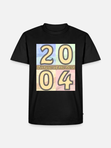BIRTHDAY YEAR 2004 - Men's Premium Organic T-Shirt - black