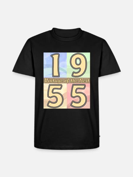 BIRTHDAY YEAR 1955 - Men's Premium Organic T-Shirt - black