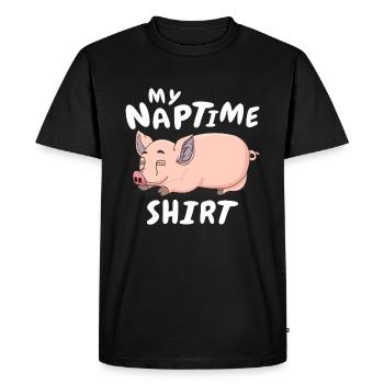 PIG MY NAPTIME SHIRT - Men's Premium Organic T-Shirt - black - Front - Nico (187cm)