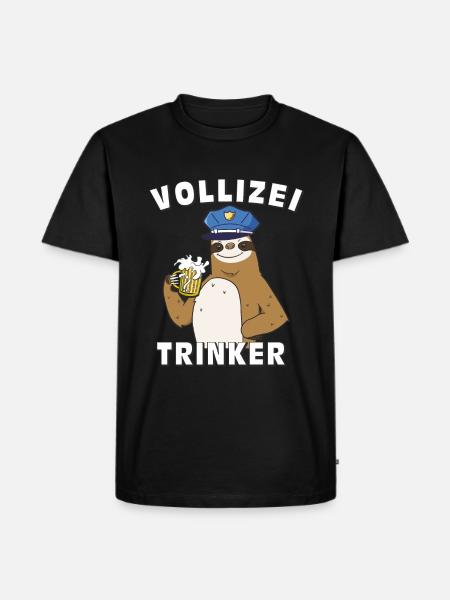 VOLLIZEI TRINKER - Männer Premium Bio T-Shirt - Schwarz
