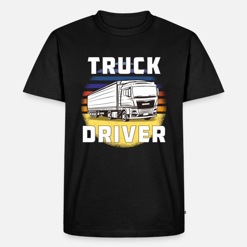 TRUCK DRIVER - Männer Premium Bio T-Shirt - Schwarz