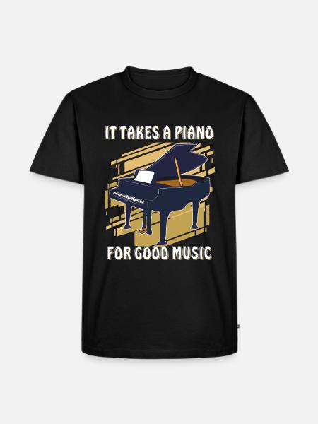 IT TAKES A PIANO - Men's Premium Organic T-Shirt - black