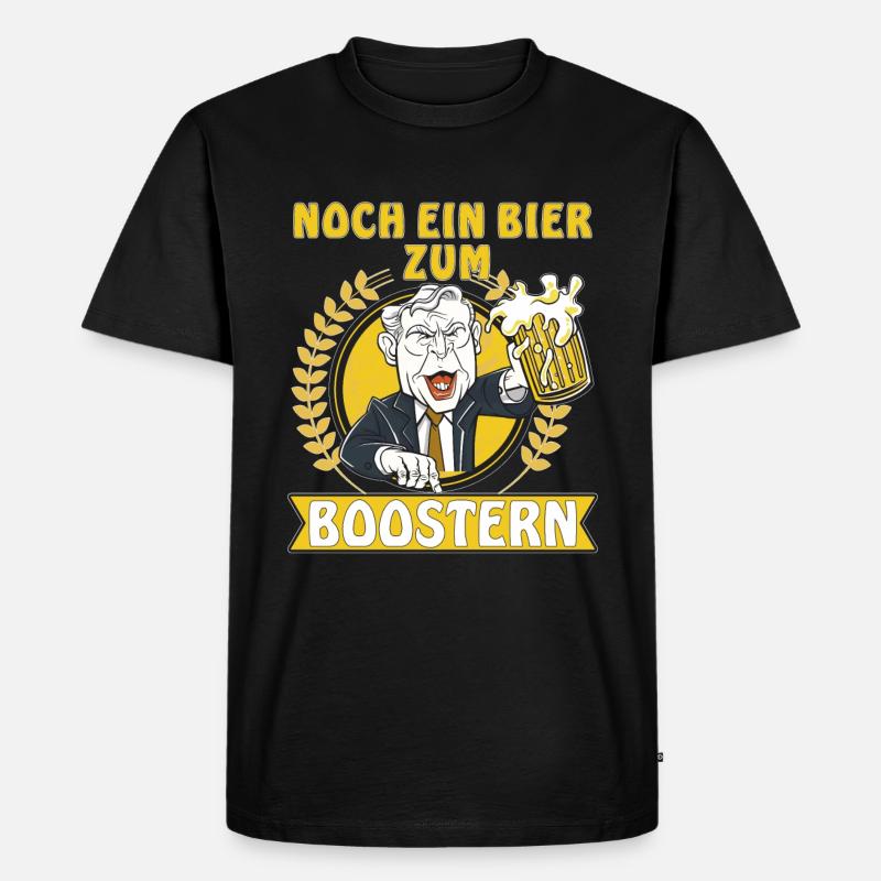 NOCH EIN BIER ZUM BOOSTERN - Männer Premium Bio T-Shirt - Schwarz