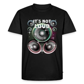 HAUT-PARLEUR CE N’EST PAS FORT - T-shirt Premium bio Homme - noir - Devant - Nico (187cm)