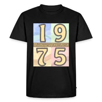 BIRTHDAY YEAR 1975 - Men's Premium Organic T-Shirt - black - Front - Nico (187cm)