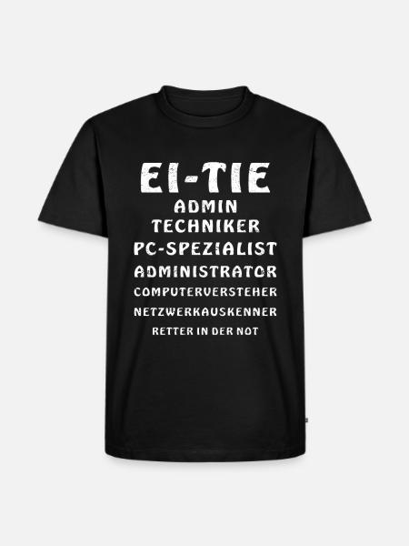 EI-TIE GRUNGE - Männer Premium Bio T-Shirt - Schwarz