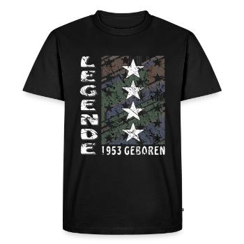 BIRTHDAY LEGEND BORN IN 1953 - Men's Premium Organic T-Shirt - black - Front - Nico (187cm)