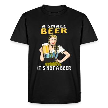 MRS. A SMALL BEER - Men's Premium Organic T-Shirt - black - Front - Nico (187cm)