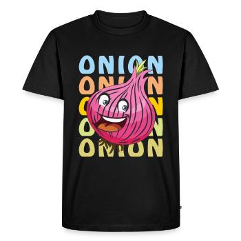 ONION - Men's Premium Organic T-Shirt - black - Front - Nico (187cm)