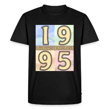BIRTHDAY YEAR 1995 - Men's Premium Organic T-Shirt - black - Front - Nico (187cm)