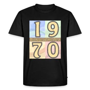 BIRTHDAY YEAR 1970 - Men's Premium Organic T-Shirt - black - Front - Nico (187cm)
