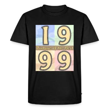 BIRTHDAY YEAR 1999 - Men's Premium Organic T-Shirt - black - Front - Nico (187cm)