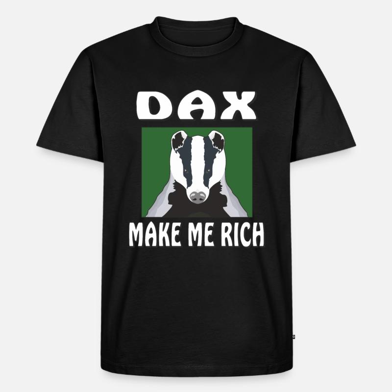 DAX MAKE ME RICH - Männer Premium Bio T-Shirt - Schwarz