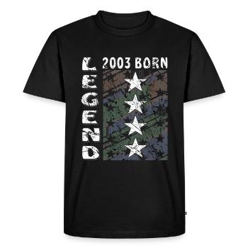 BIRTHDAY LEGEND 2003 BORN - Men's Premium Organic T-Shirt - black - Front - Nico (187cm)