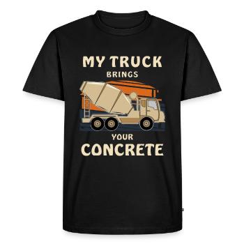 MY TRUCK BRINGS YOUR CONCRETE - Men's Premium Organic T-Shirt - black - Front - Nico (187cm)