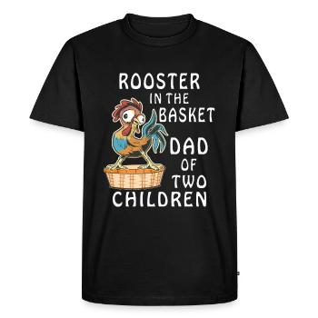 COQ DANS LE PANIER - T-shirt Premium bio Homme - noir - Devant - Nico (187cm)