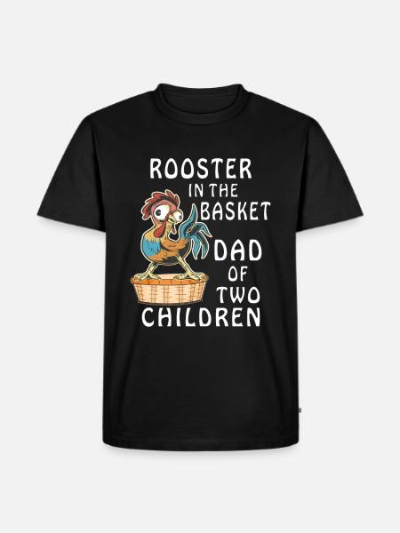 ROOSTER IN BASKET - Men's Premium Organic T-Shirt - black