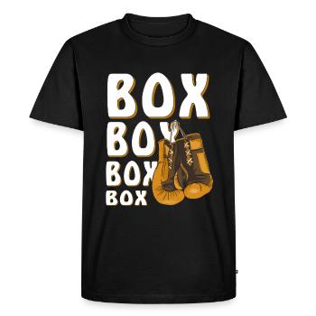 BOXING GLOVES BOX - Men's Premium Organic T-Shirt - black - Front - Nico (187cm)
