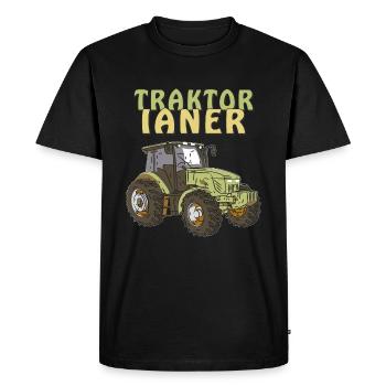 TRACTEUR TRACTEUR - T-shirt Premium bio Homme - noir - Devant - Nico (187cm)