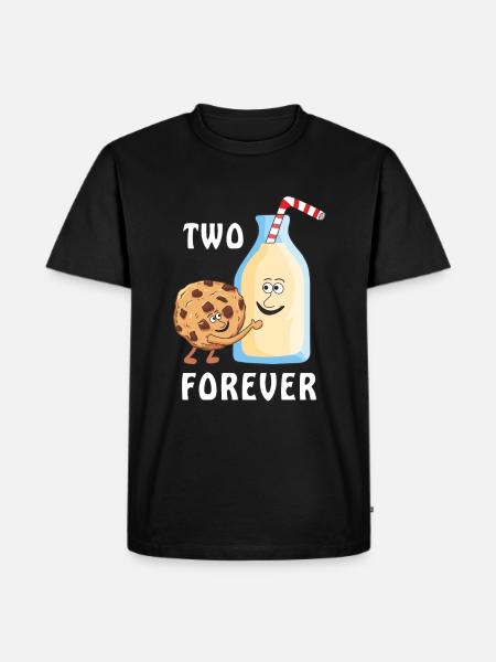 MILK BISCUIT TWO FOREVER - Men's Premium Organic T-Shirt - black