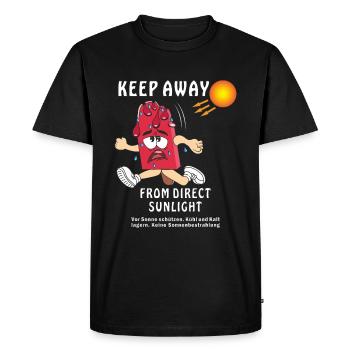 SUN PROTECTION ICE CREAM - Men's Premium Organic T-Shirt - black - Front - Nico (187cm)