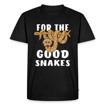 FOR GOOD SNAKES - Men's Premium Organic T-Shirt - black - Front - Nico (187cm)