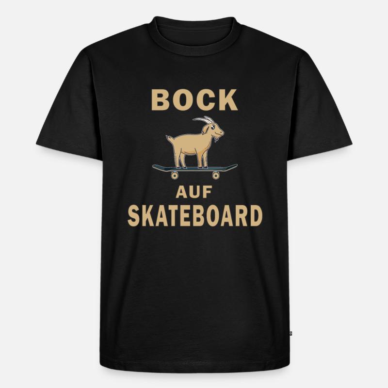 BOCK AUF SKATEBOARD - Männer Premium Bio T-Shirt - Schwarz