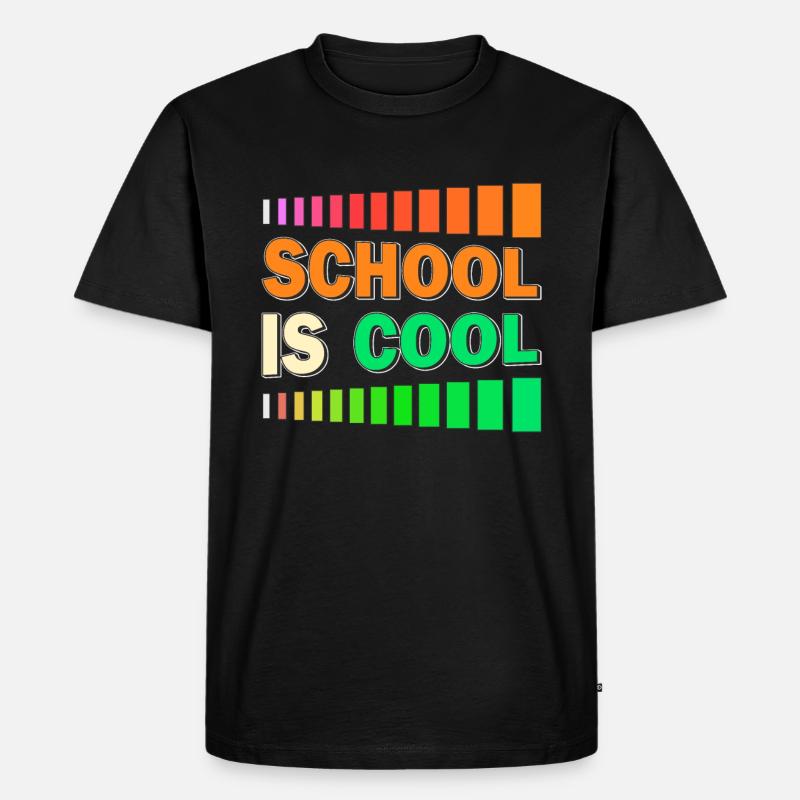SCHOOL IS COOL - Männer Premium Bio T-Shirt - Schwarz