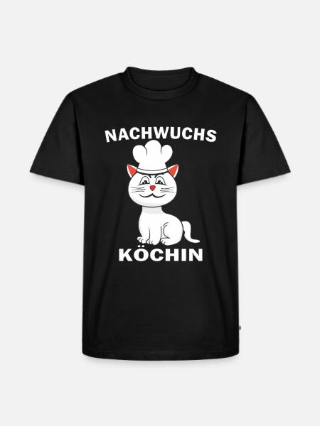 KATZE KOCH NACHWUCHS KÖCHIN - Männer Premium Bio T-Shirt - Schwarz