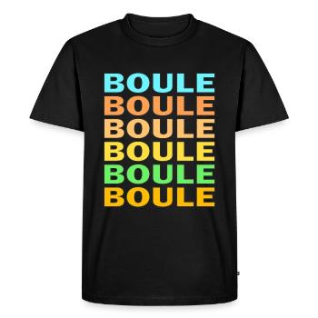 BOULES - Men's Premium Organic T-Shirt - black - Front - Nico (187cm)