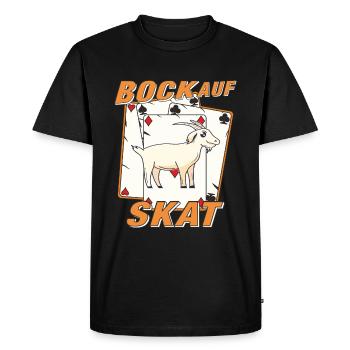 UP FOR SKAT - Men's Premium Organic T-Shirt - black - Front - Nico (187cm)