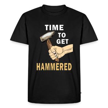IL EST TEMPS DE SE FAIRE MARTELER - T-shirt Premium bio Homme - noir - Devant - Nico (187cm)