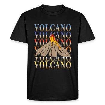VOLCANO - Men's Premium Organic T-Shirt - black - Front - Nico (187cm)