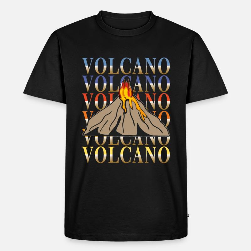 VOLCANO - Männer Premium Bio T-Shirt - Schwarz