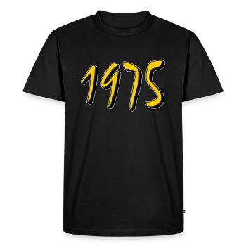 BIRTHDAY YEAR 1975 - Men's Premium Organic T-Shirt - black - Front - Nico (187cm)