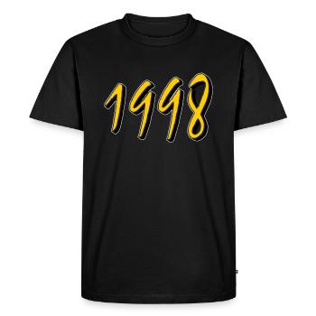 BIRTHDAY YEAR 1998 - Men's Premium Organic T-Shirt - black - Front - Nico (187cm)
