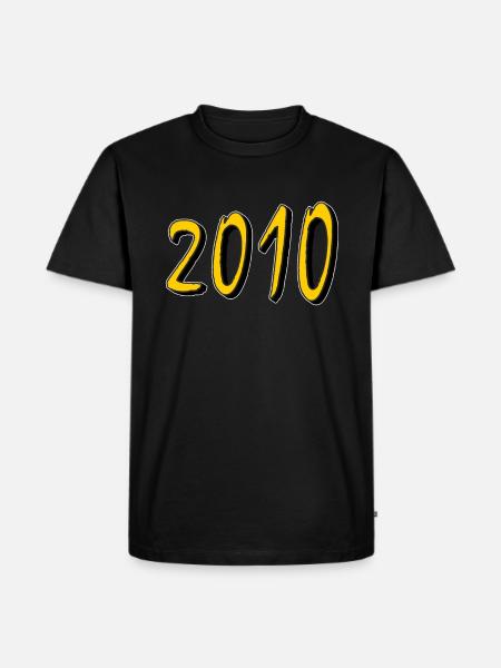 BIRTHDAY YEAR 2010 - Men's Premium Organic T-Shirt - black