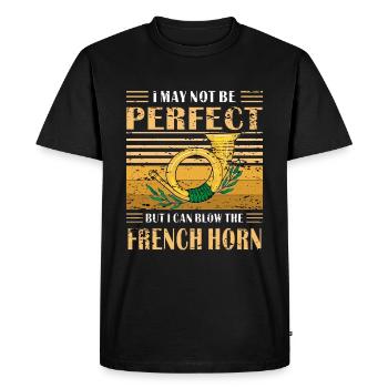 JAGTHORN MAIS JE PEUX SOUFFLER LE COR FRANÇAIS - T-shirt Premium bio Homme - noir - Devant - Nico (187cm)