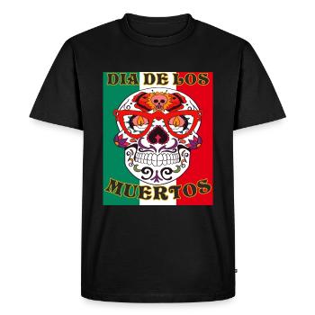 DIA DE LOS MUERTOS - T-shirt Premium bio Homme - noir - Devant - Nico (187cm)