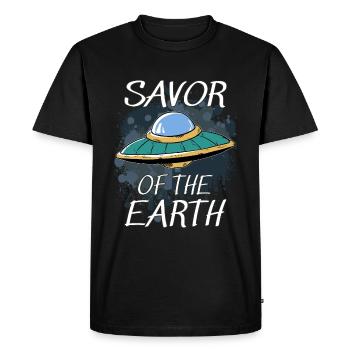 OVNI SAVEUR DE LA TERRE - T-shirt Premium bio Homme - noir - Devant - Nico (187cm)