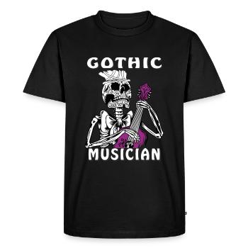 MUSICIEN GOTHIQUE - T-shirt Premium bio Homme - noir - Devant - Nico (187cm)